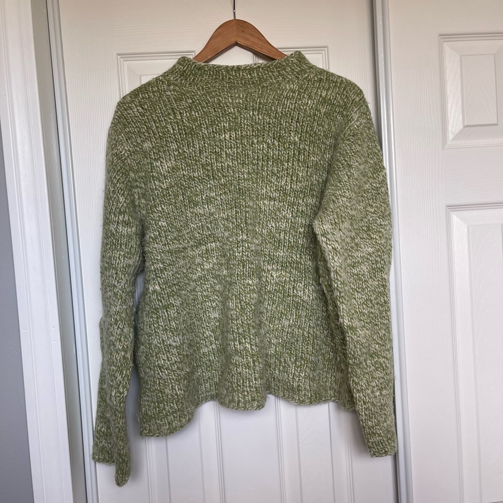 Green Eileen Fisher Mock neck Sweater